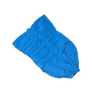 Miraclesuit Blue Ruched One Piece Swimsuit Tummy Control Underwire Shaping 12